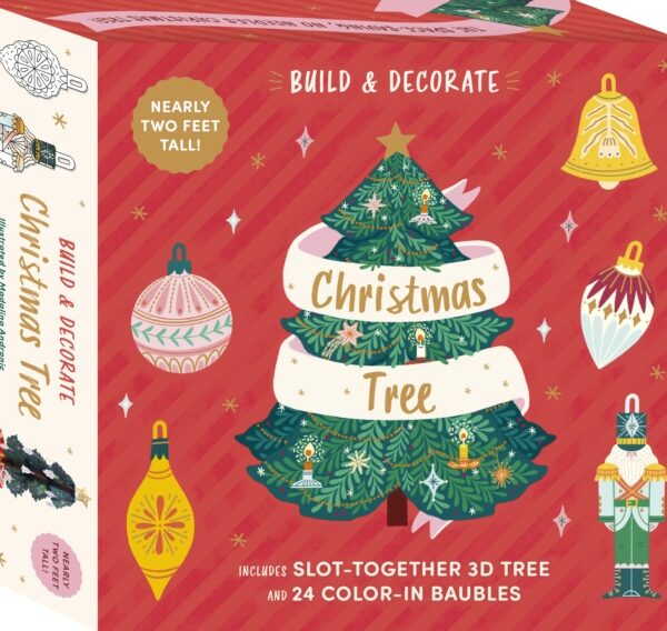 Build & Decorate: Christmas Tree : Includes slot together 3d tree & 24 colour-in baubles